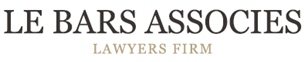 Logo of Le Bars Associes, a law firm. "LE BARS ASSOCIES" in bold, uppercase black letters with "LAWYERS FIRM" below in smaller, beige letters.