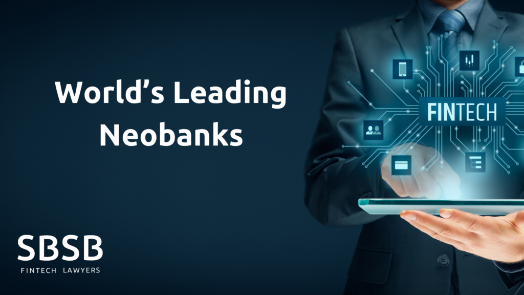 Attorney presenting fintech concepts while holding a tablet with digital icons in a professional setting.