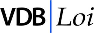 Legal firm logo of VDB | Loi, featuring stylized text emphasizing its authority in the legal field.