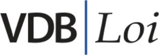 Text logo featuring the names "VDB" and "Loi" in bold and italicized fonts, indicating a legal firm or consultancy.