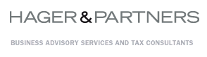Hager & Partners logo, offering business advisory services and tax consultancy.