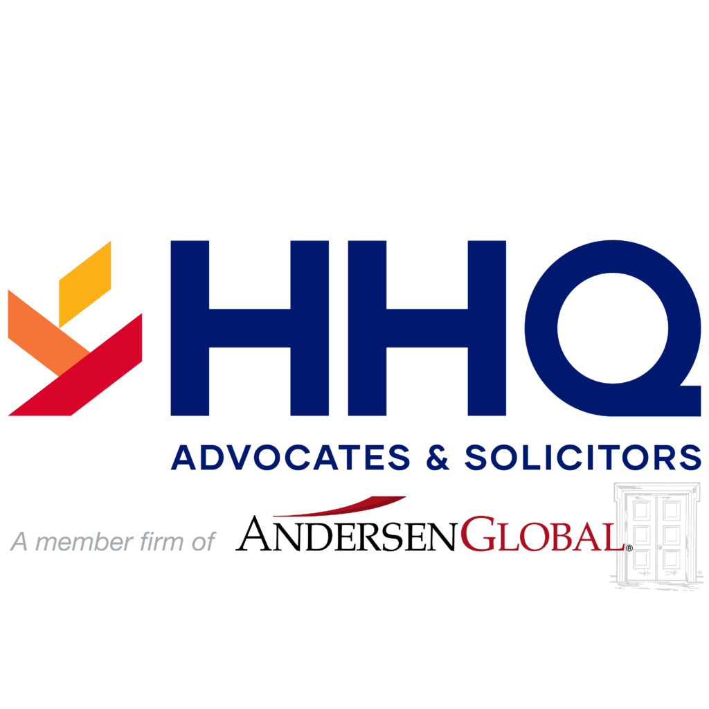 Law firm logo for HHQ Advocates & Solicitors, part of Andersen Global network.