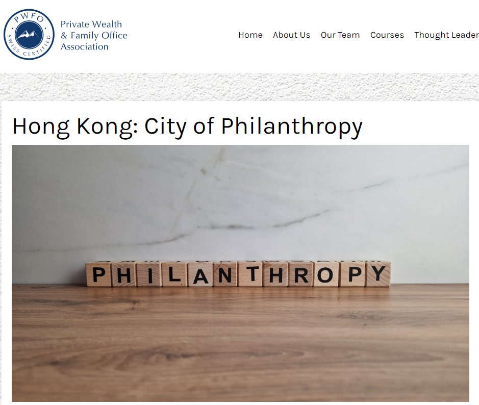 Hong Kong: City of Philanthropy - GLE News