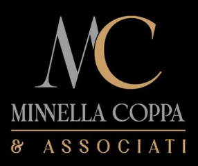 Law firm logo featuring the initials "MC" for Minnella Coppa & Associati with a professional design.