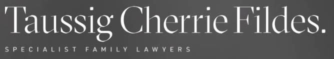 Law firm logo for Taussig Cherrie Fildes, specialist family lawyers.
