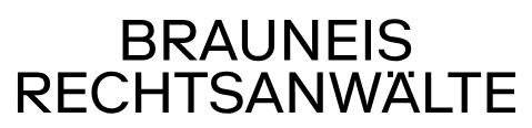 Law firm logo displaying "Brauneis Rechtsanwälte" in bold text on a white background.