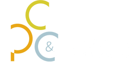 Legal logo of a law firm featuring the name "PC & Associés" along with "Société d'avocats".