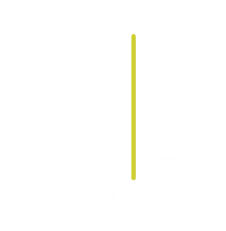 Legal logo featuring the name "OGH Legal" with stylized calligraphy and modern design elements.