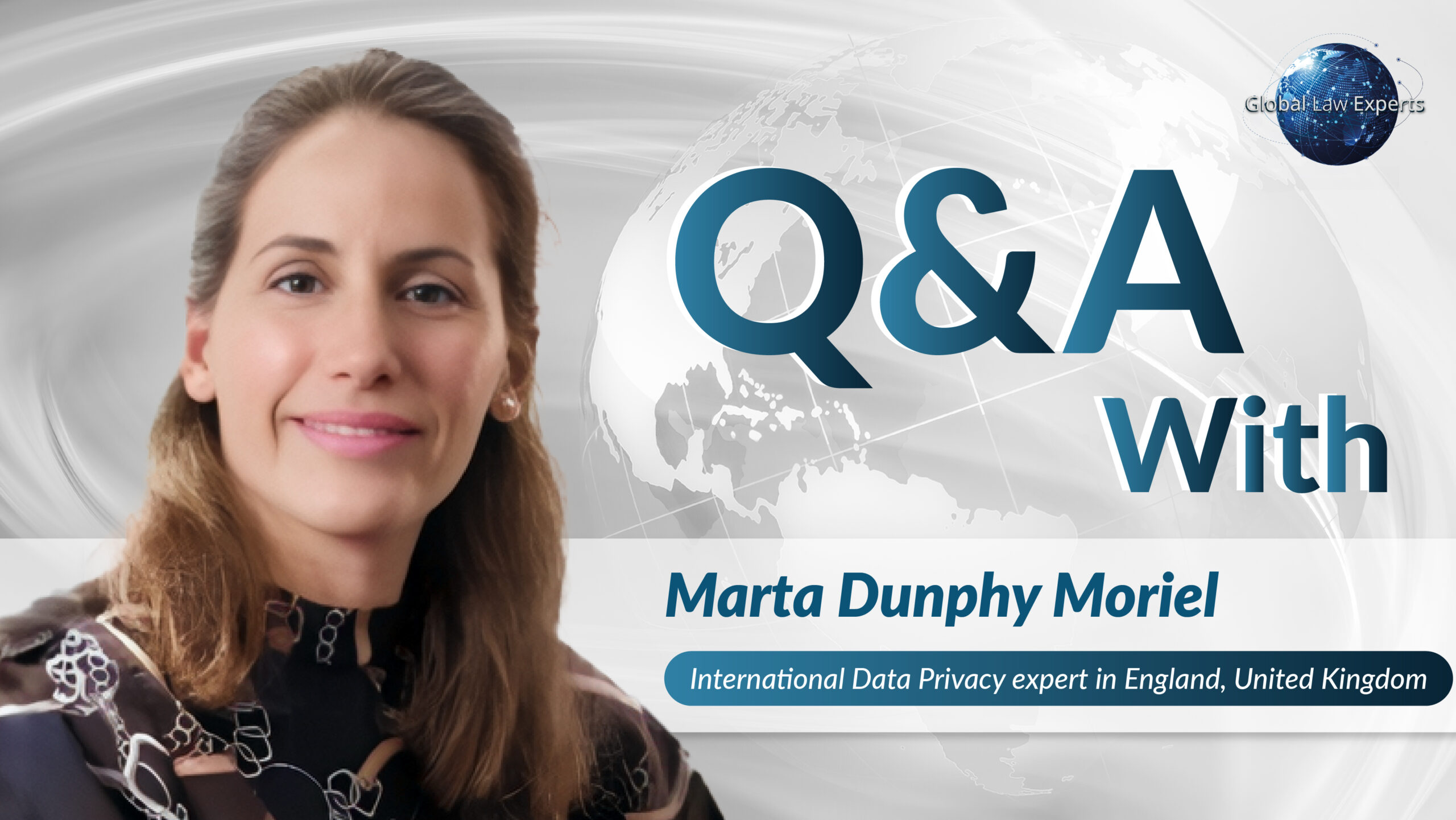 International data privacy expert discussing legal topics in a professional interview setting.