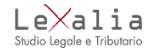 Law firm logo featuring the name "Lexalia" with subtitle "Studio Legale e Tributario" in modern typography.