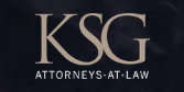 KSG Attorneys-at-Law logo with stylized text in an elegant font against a dark background.