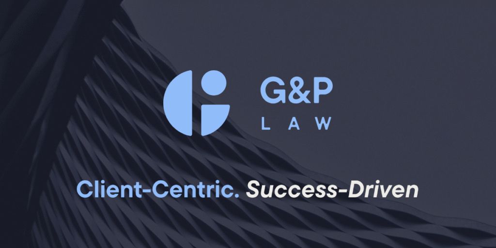 Law firm logo and tagline emphasizing client-centric and success-driven legal services.