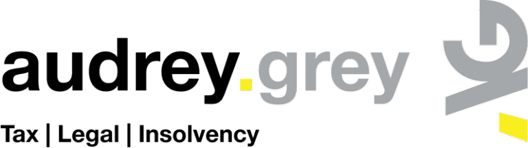 Logo of Audrey Grey, featuring the name with a yellow accent and a modern design.