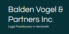 Legal firm name displayed prominently with location and designation of legal practitioners.