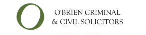 O'Brien Criminal & Civil Solicitors logo displayed prominently on a white background.