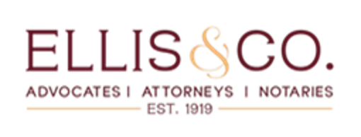 Logo of Ellis & Co, a law firm with the text "Advocates, Attorneys, Notaries" and establishment year 1919.