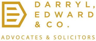 Logo of Darryl, Edward & Co. Advocates & Solicitors featuring initials and legal title.