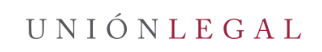 Legal firm logo for Unión Legal in a modern, professional style with a focus on legal services.