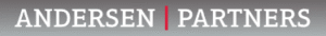 Logo of Andersen Partners, featuring the name in a modern font with a vertical line separating the words.