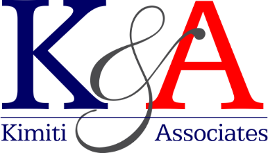 Logo for Kimiti & Associates, featuring "K&A" in bold colors with company name beneath.