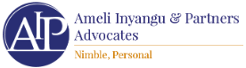 Logo of Ameli Inyangu & Partners Advocates featuring initials 'AIP' and tagline 'Nimble, Personal'.