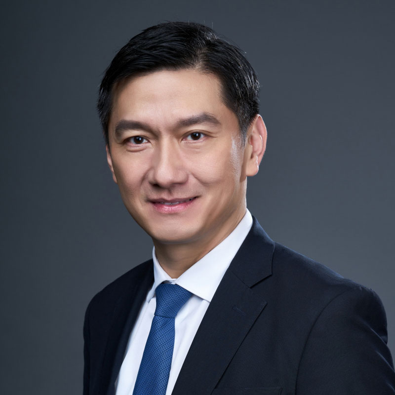 Lawyer in a suit, smiling against a neutral background, representing a professional legal presence.