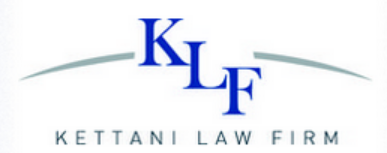 Kettani Law Firm logo with blue lettering "KLF" and firm name displayed beneath.