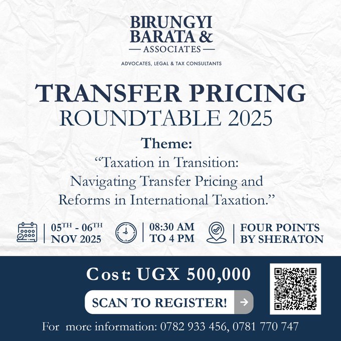 Roundtable event invite on transfer pricing, featuring details on agenda, dates, location, and registration information.