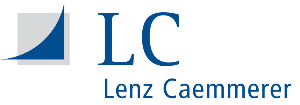 Logo of Lenz Caemmerer law firm, featuring the initials 'LC' with a stylized design element.