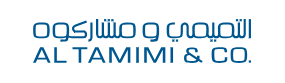 Law firm logo featuring the name "AL TAMIMI & CO" in Arabic and English text.